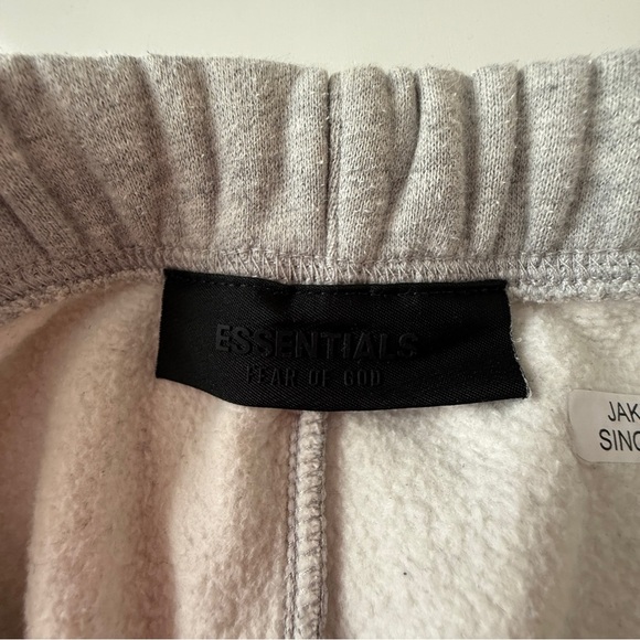 Essentials - Fear of God Cotton Blend Fleece Sweatpants. - Heathered Gray - M - Picture 10 of 12